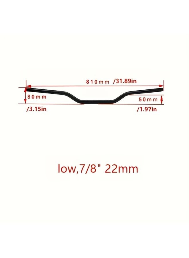 Red 7 8 Inch 22mm Low Handlebar Grip Set For Honda Yamaha Dirt Pit Bikes - Image 2